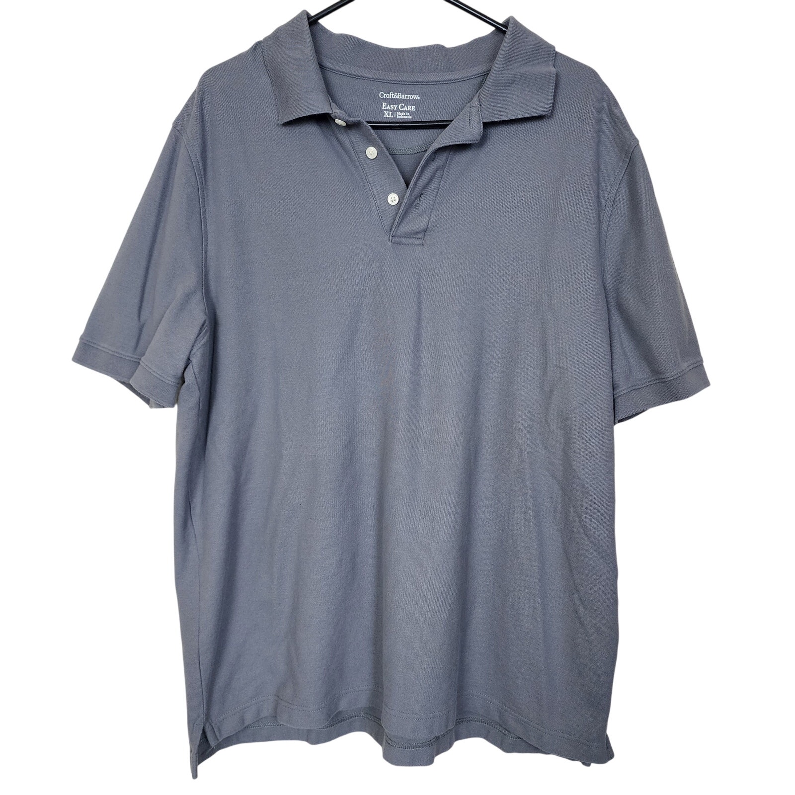 Croft & Barrow Grey Gray Xl Collared Polo Shirt